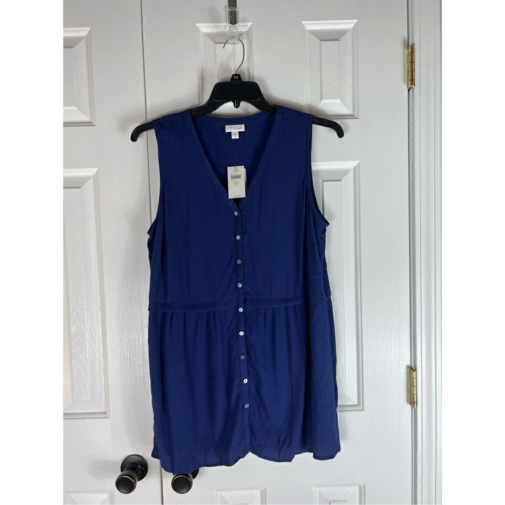 NWT J Jill Womens Navy Top/Vest Size M
